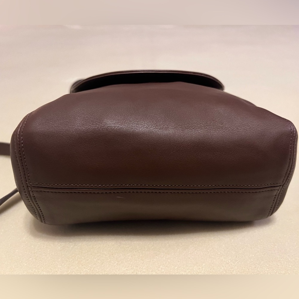 Coach Brown Leather Top-Handle Satchel with Gold Hardware - Picture 7 of 16